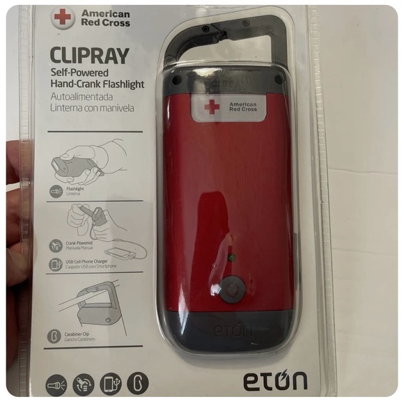 Red Cross Emergency Flashlight/Charger -hand crank - Picture 6 of 9